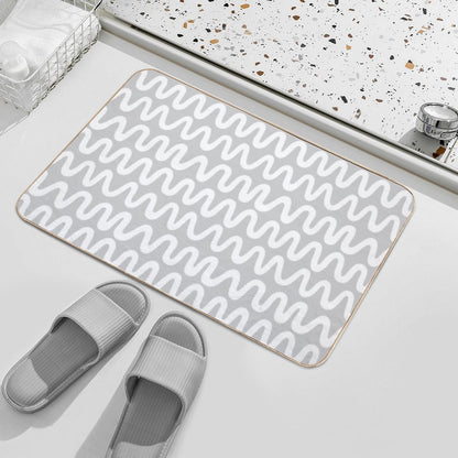 Minimal Waves  Fade-Resistant Bath Mat