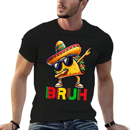 Mexican Food Dabbing Taco Bruh Cinco De Mayo Boys Girls  Quick-drying T-Shirt