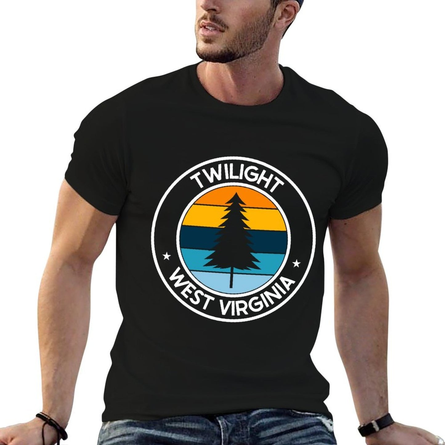 Twilight West Virginia WV USA City Pride Retro Sunset  Breathable T-Shirt