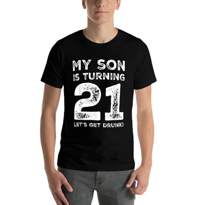 21st Birthday for Dad 21 Year Old Son Gift Family Squad  Durable T-Shirt
