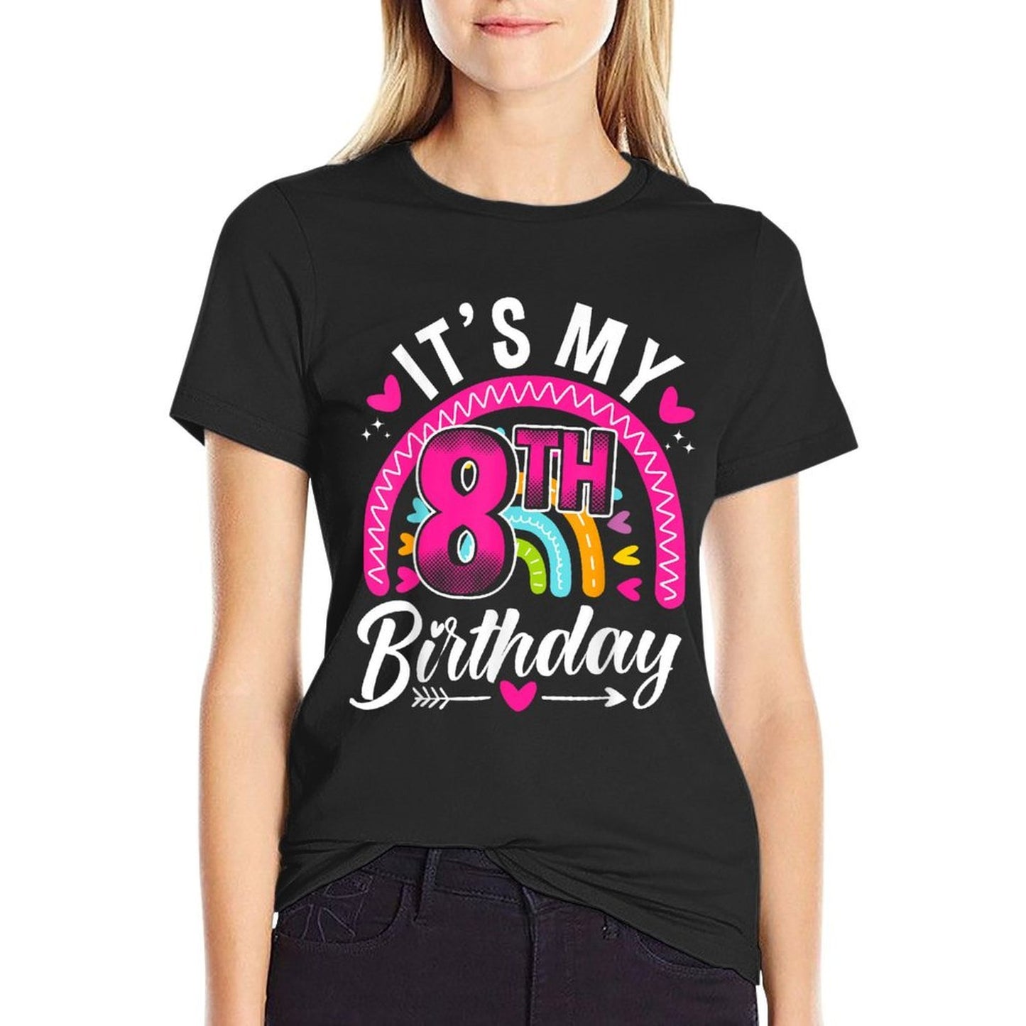 Daughter 8th Birthday for 8 Year Old Girlie  Relaxed-fit T-Shirt