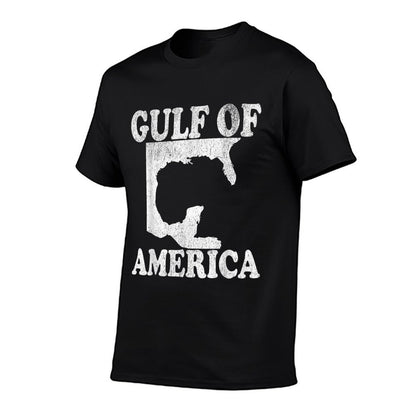 Vintage Gulf of USA America Funny USA Flag Soft T-Shirt