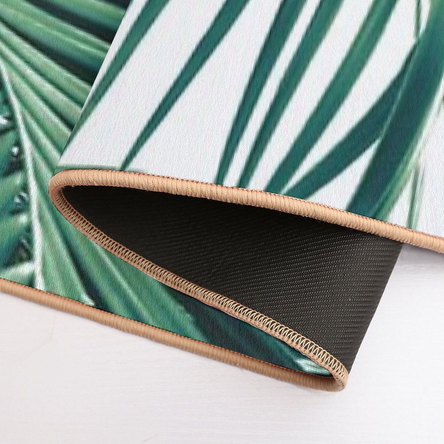 Palm Leaves Green Vibes #6 #tropical #decor #art  Eco-Friendly Bath Mat