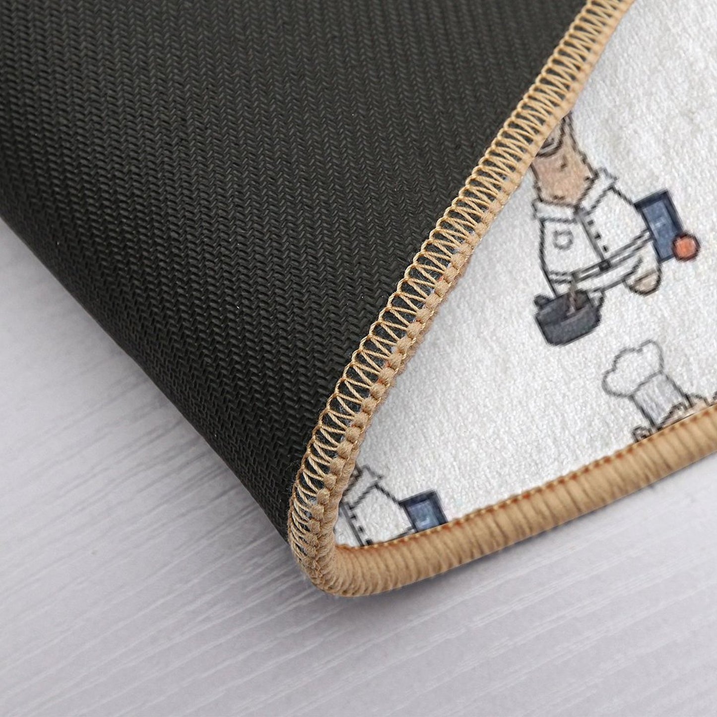 Chef Llama- Cute Cooking Animal Illustration for Foodies & Animal Lovers  Pet-Safe Bath Mat