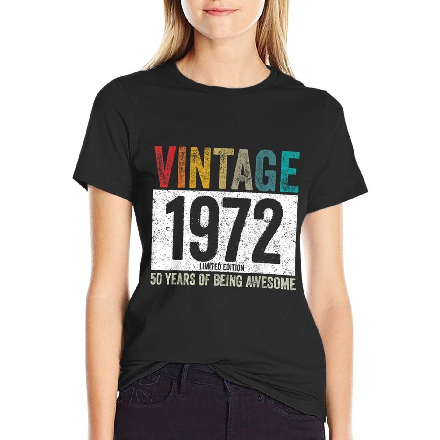 Vintage 1972 50 Years Of Being Awesome 50th Birthday Gifts  Breathable T-Shirt