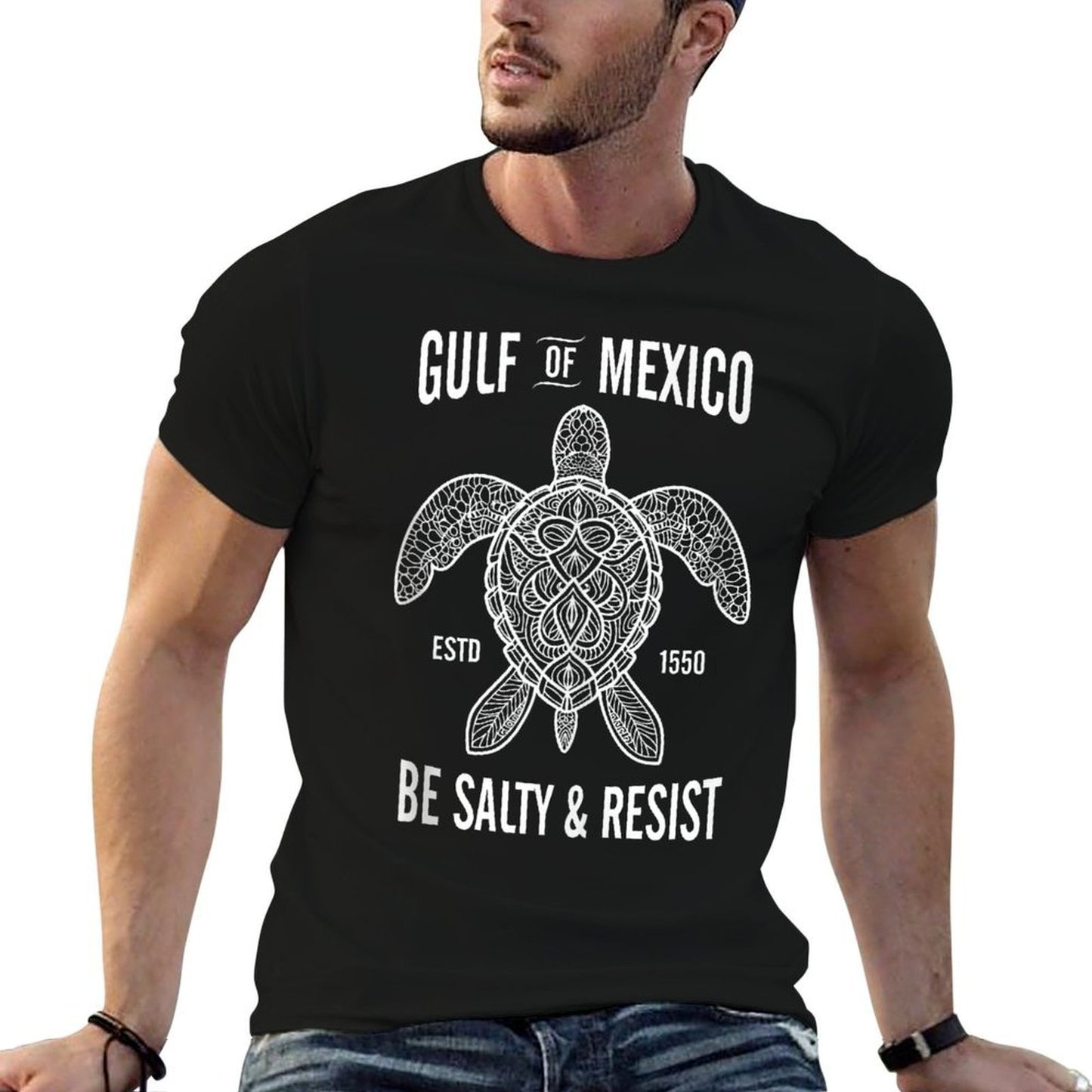 Stay The Gulf of Mexico Be Salty And Resist Turtle  Vintage-inspired T-Shirt