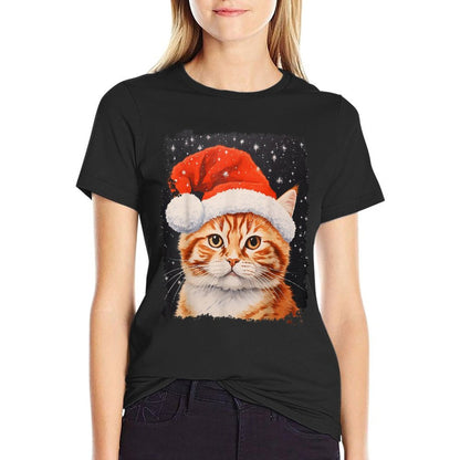Pop Art Orange Ginger Cat Christmas  Odor-resistant T-Shirt