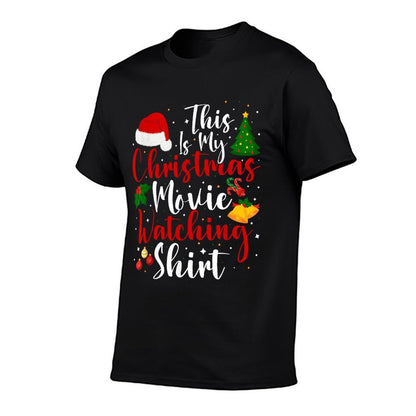 Funny This Is My Christmas Movie Watching Family Matching  Trendy Pattern T-Shirt