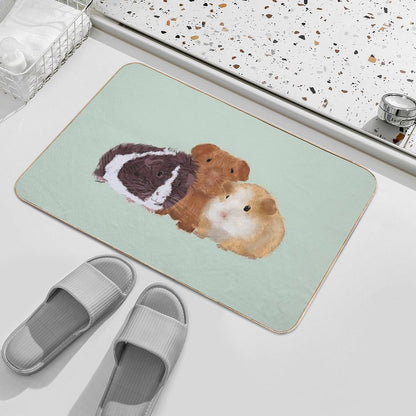 Guinea Pigs  Easy To Clean Bath Mat