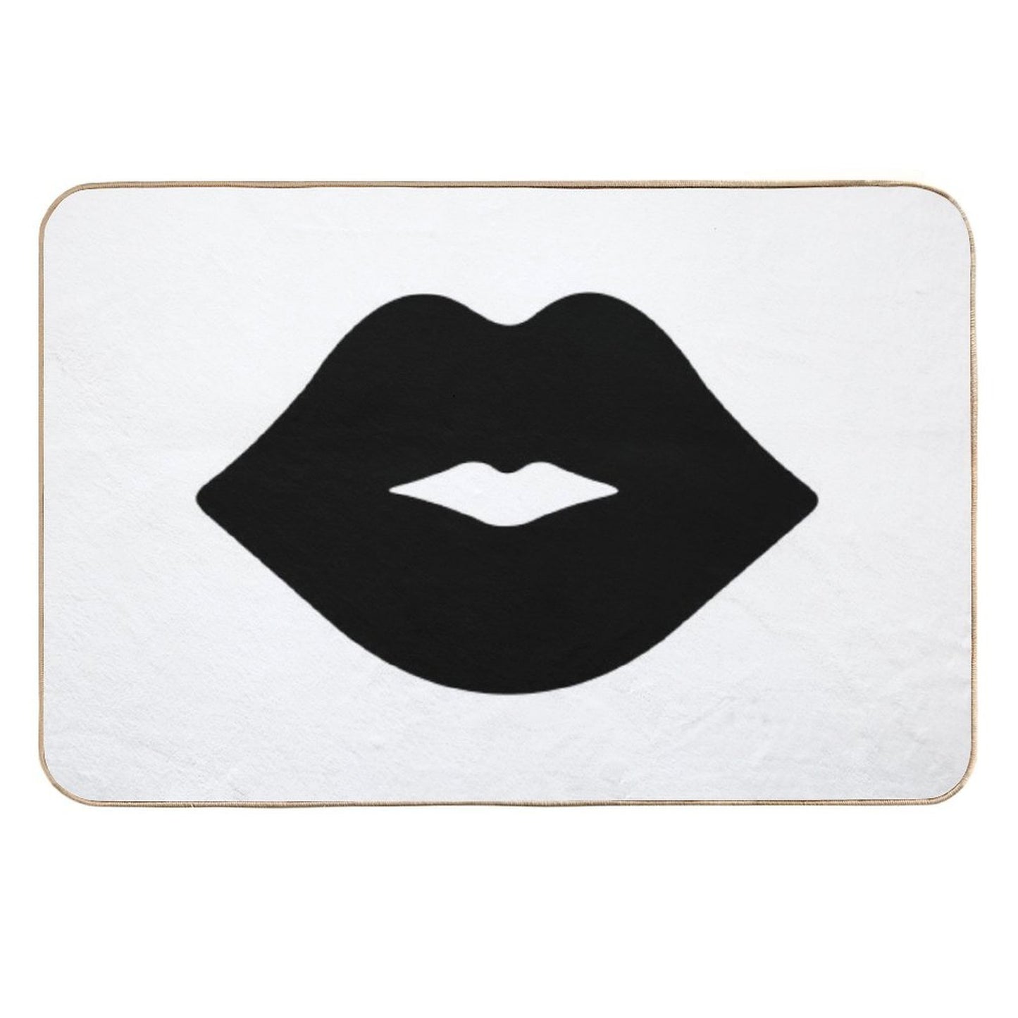 Black Lips, Black Kiss  Pet-Safe Bath Mat
