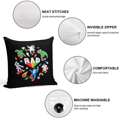 Rad Pals Soft Shrink-Resistant Throw Pillow