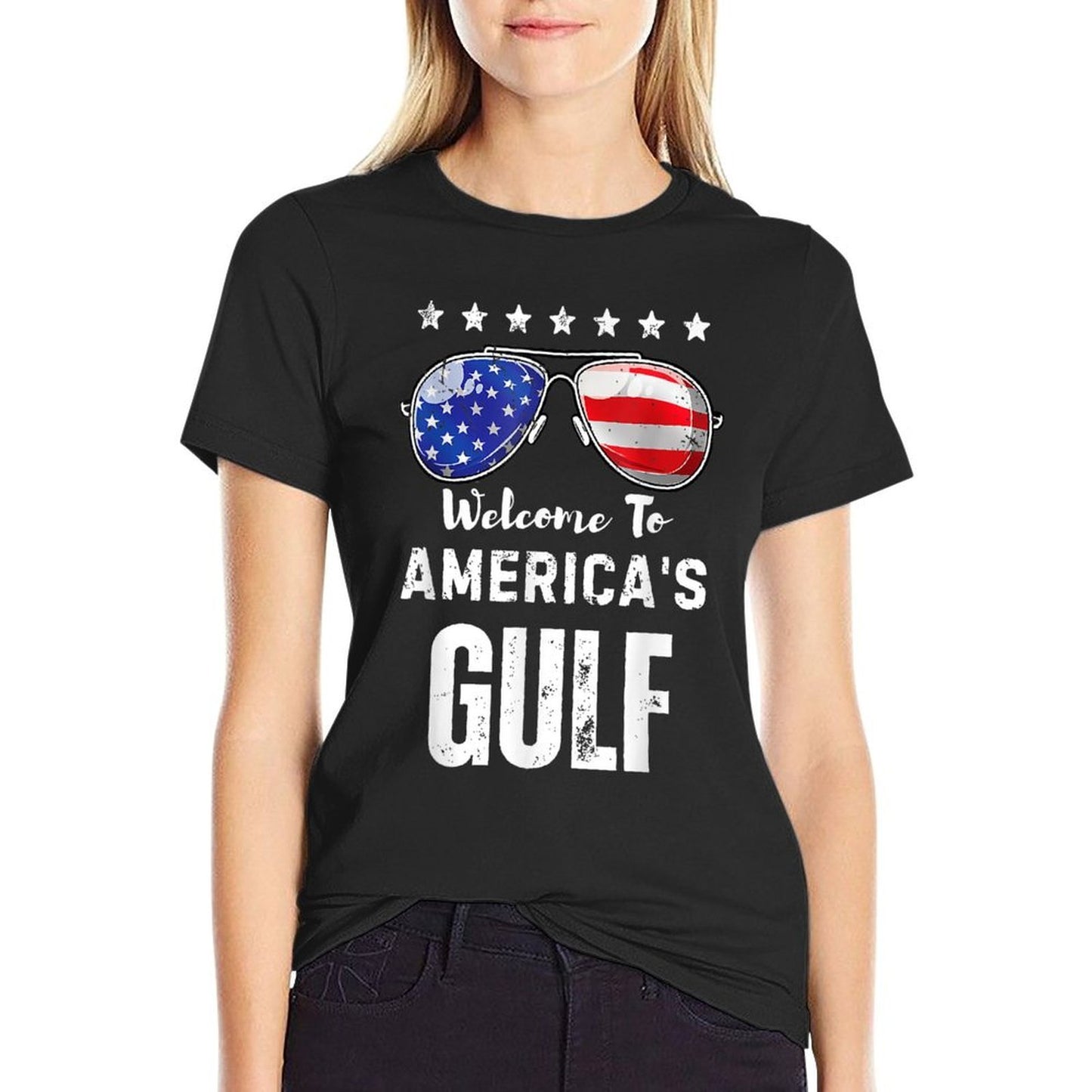 WELCOME TO AMERICA'S GOLF MAKE GULF GREAT AGAIN TRUMP FUNNY  Graphic-printed T-Shirt
