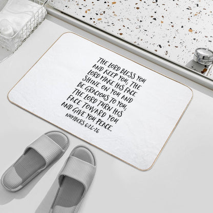The Lord Bless You And Keep You, Numbers 624-26, Scripture Art  High-Traffic Bath Mat