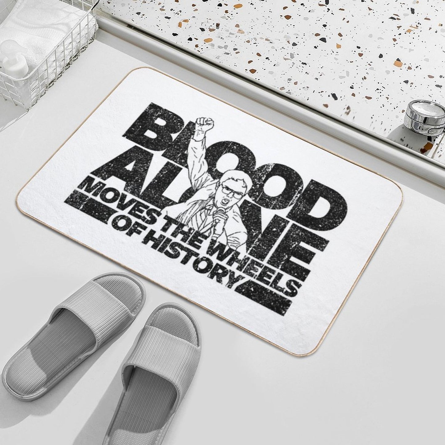 Dwight Schrute - Blood Alone Moves The Wheels of History (Variant)  High-Traffic Bath Mat