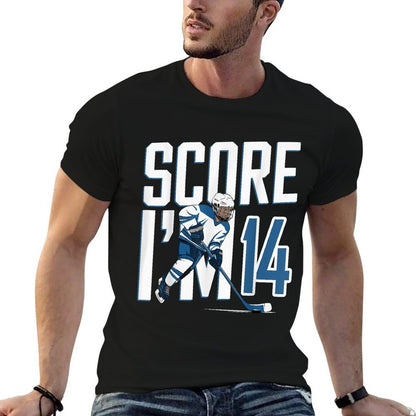 Fourteen 14 Years Old Ice Hockey for 14th Birthday  Fade-proof Color T-Shirt