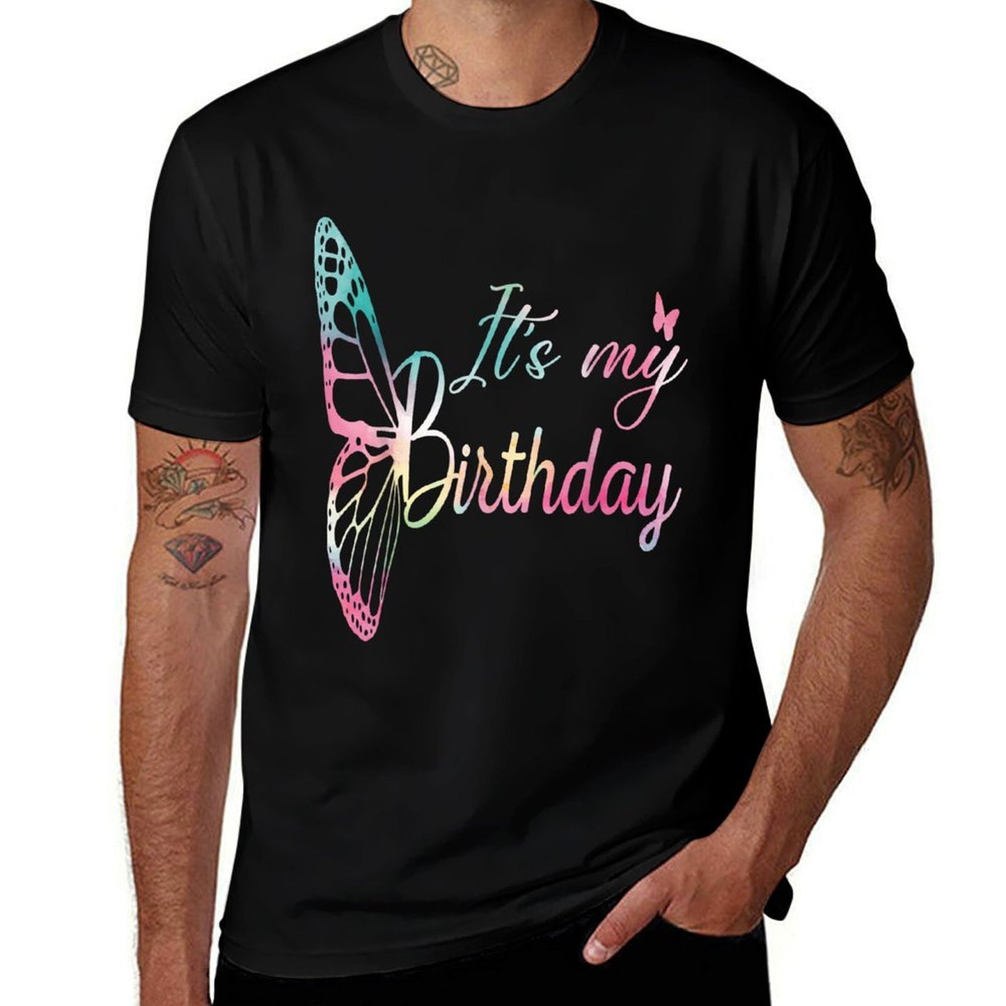It's My Birthday, Gifts Birthday For Girls Women's Black Butterfly  Classic T-Shirt