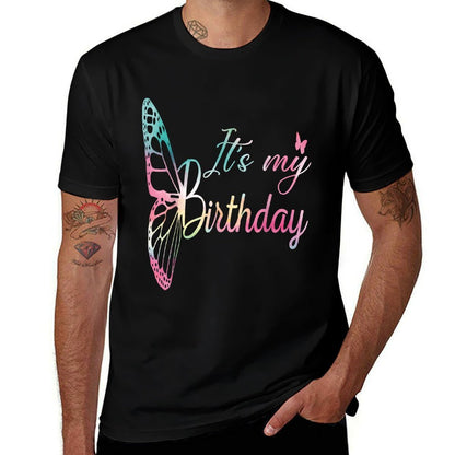 It's My Birthday, Gifts Birthday For Girls Women's Black Butterfly  Classic T-Shirt