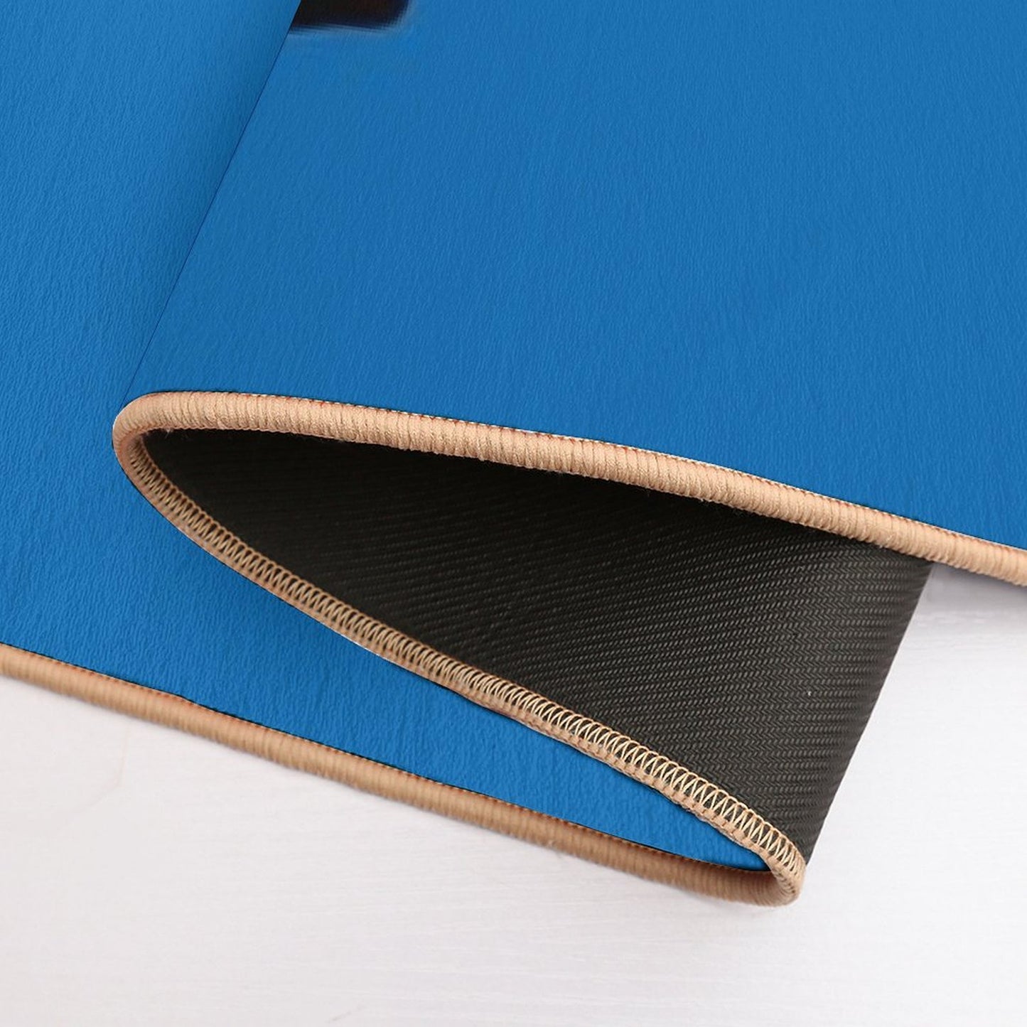 Scottish Terrier Dog Silhouette - Black on Scottish Saltire Blue Background  Rapid-Drying Bath Mat