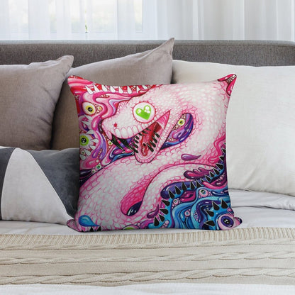 Glittersnake - Acrylic Painting Soft Fade-Resistant Throw Pillow