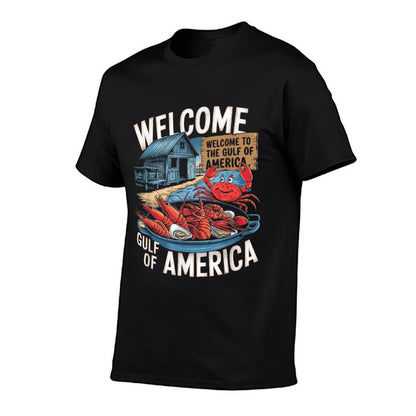 Gulf Of USA America Gift Men Women Flag Beach Stretchy T-Shirt