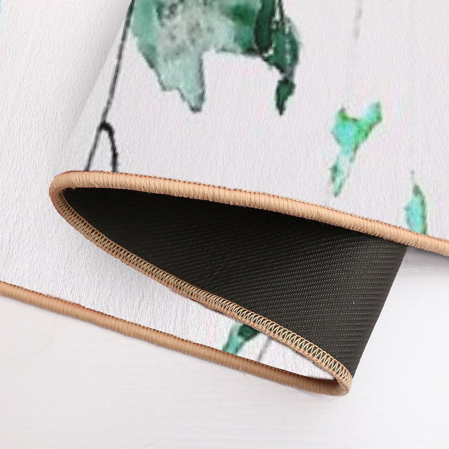 Hand Painted Ivy on The Wall Watercolor  Easy To Clean Bath Mat