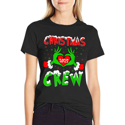 Christmas Crew 2025 Xmas Snow Santa Family Pajamas Holiday  Classic T-Shirt