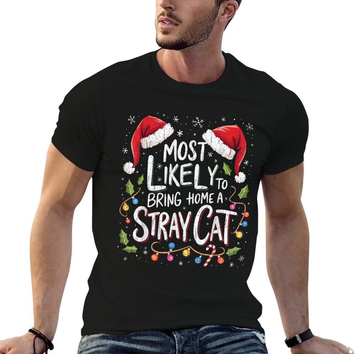 Most Likely To Bring Home A Stray Cat Holiday  Quick-drying T-Shirt