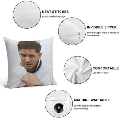 Tom Hardy Soft Fade-Resistant Throw Pillow