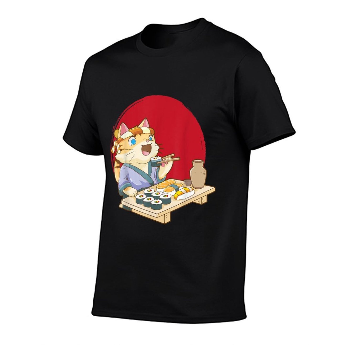 Cat Anime Sushi Kawaii Neko Japanese Comfortable T-Shirt