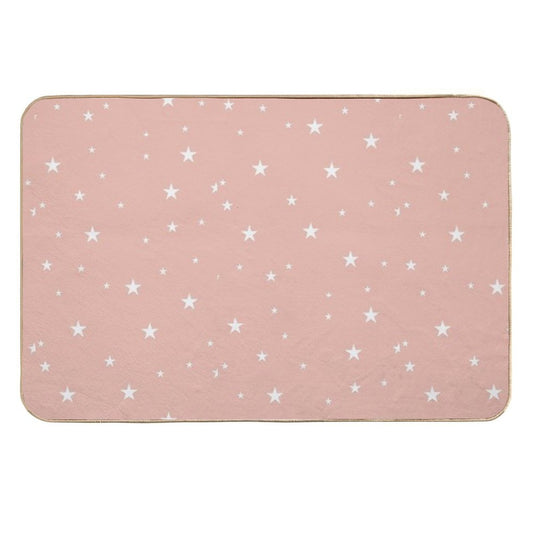 Pastel Star Pattern  Stain-Proof Bath Mat