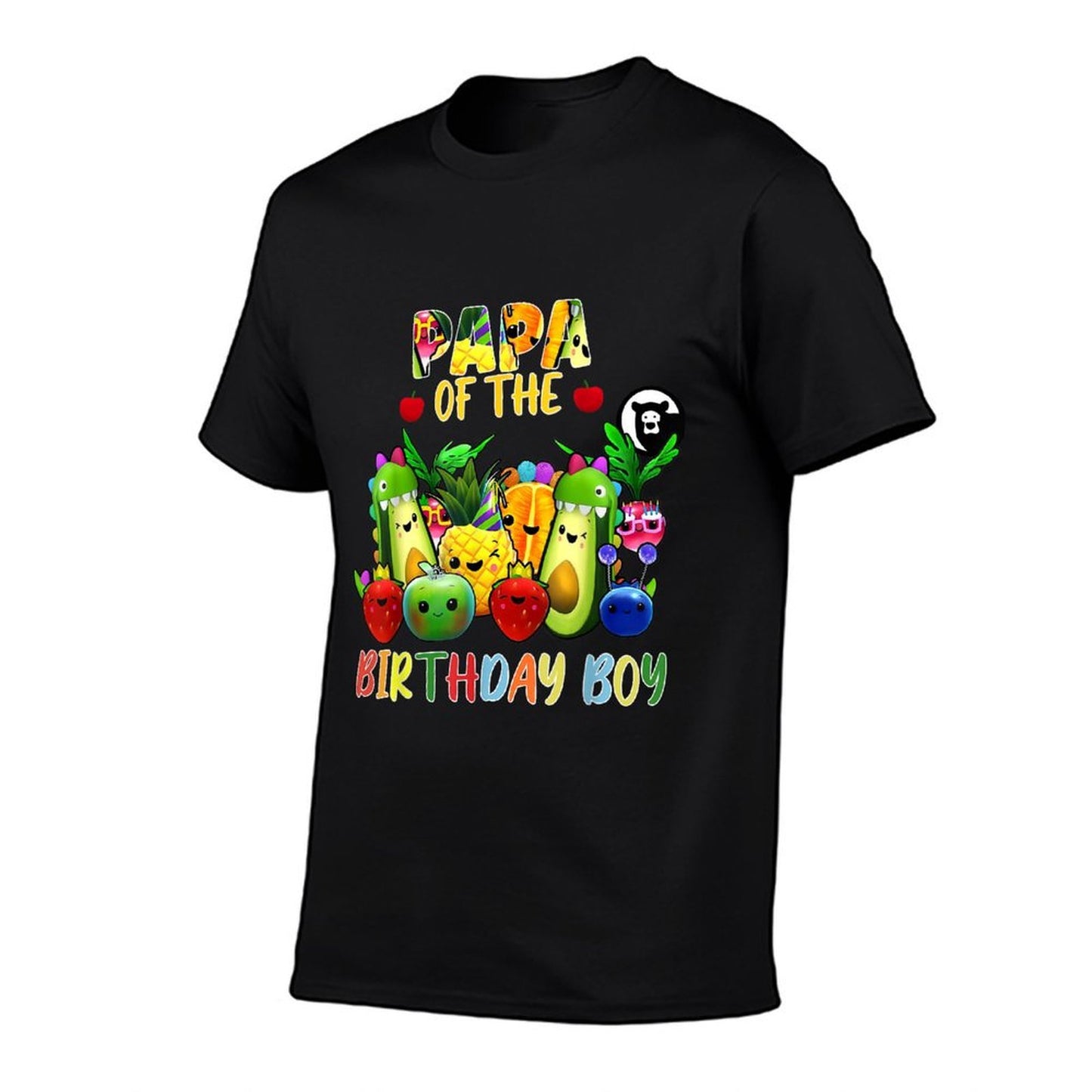 Papa Of The Birthday Boy Family Fruit Birthday Hey Bear  Summer-ready Fabric T-Shirt