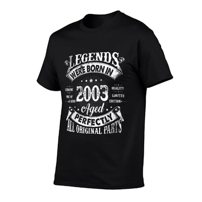 Born in 2003 21 Years Old Made in 2003 21st Birthday  Odor-resistant T-Shirt