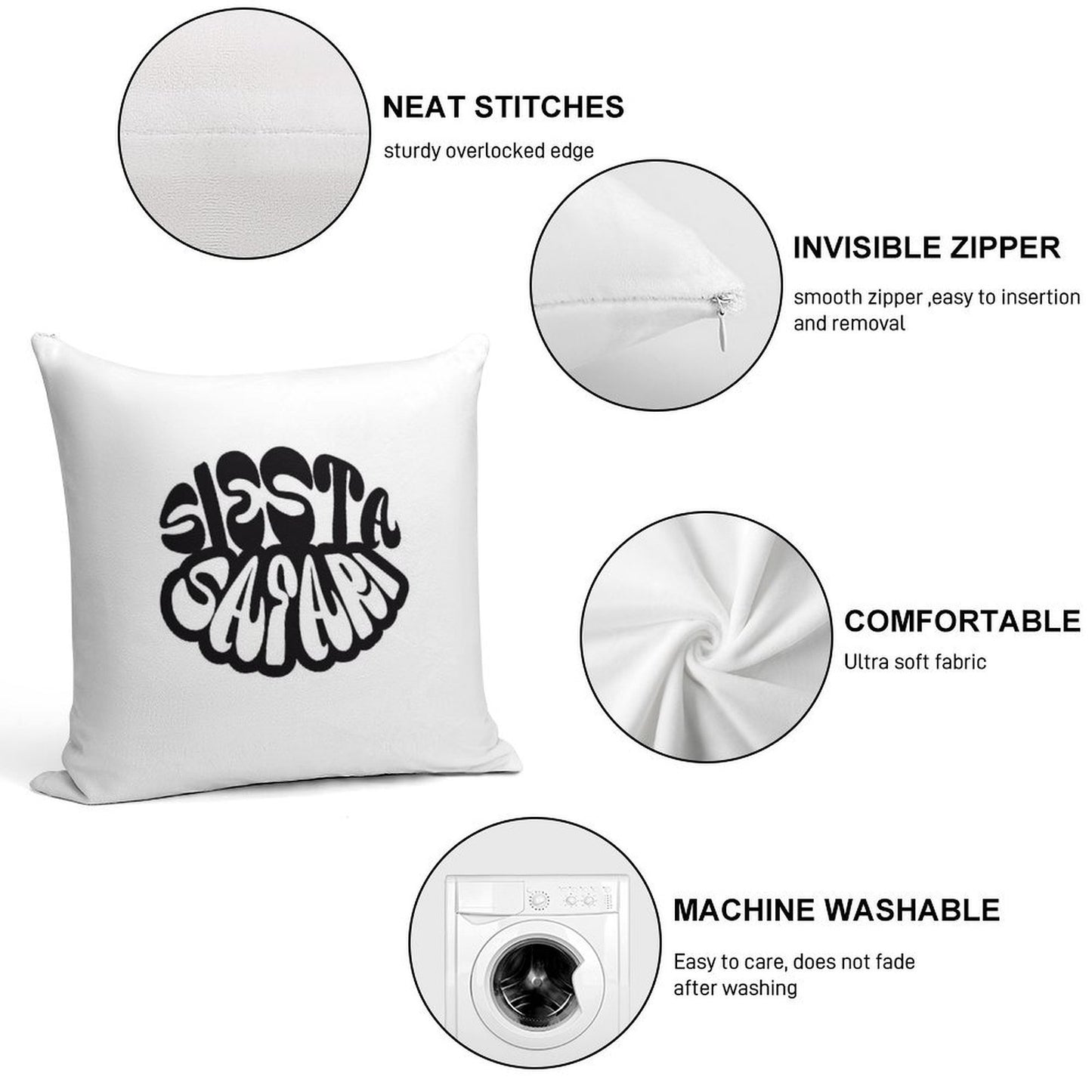 Siesta Safari Soft Reinforced Edging Throw Pillow