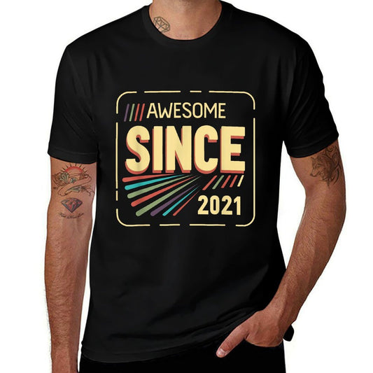 Funny 2021 4th Birthday 4 Years Old 4yr Boys Girls Bday  Stretchy T-Shirt