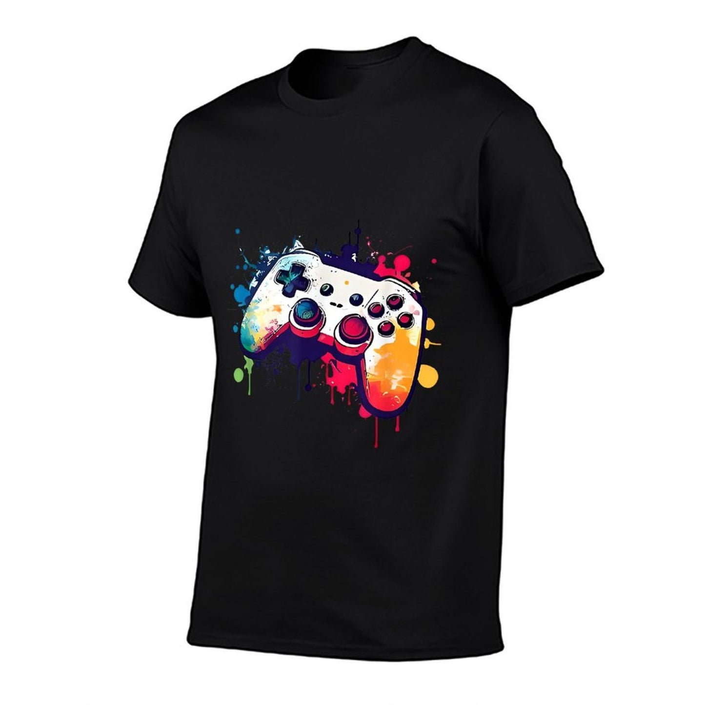 Control All The Things Video Game Controller Gamer Boys Men  Ribbed Collar T-Shirt