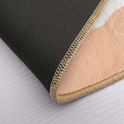 Rich Earthy Abstract Ocean Beach  Fade-Resistant Bath Mat