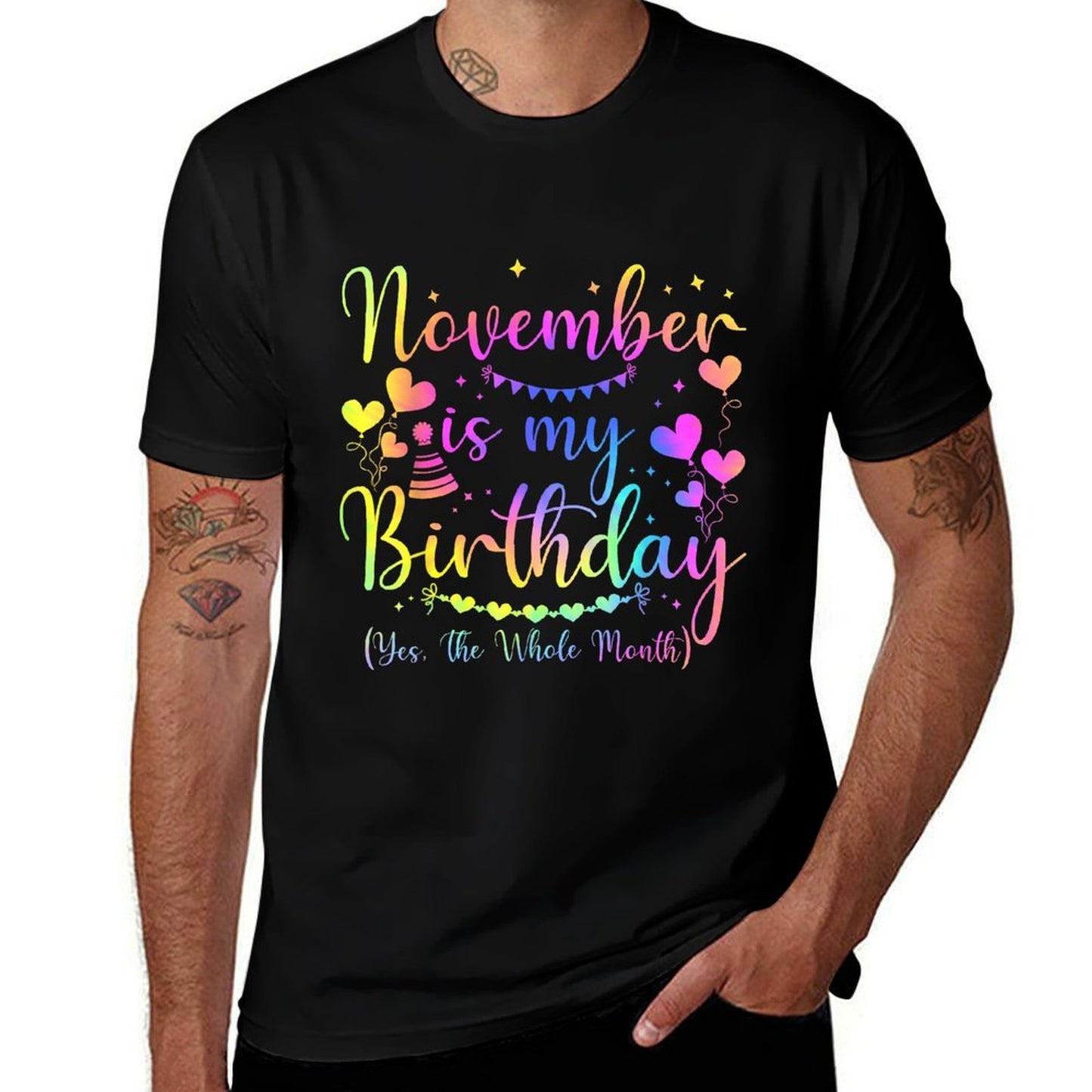 November Is My Birthday Yes The Whole Month Birthday Tie Dye  Classic T-Shirt
