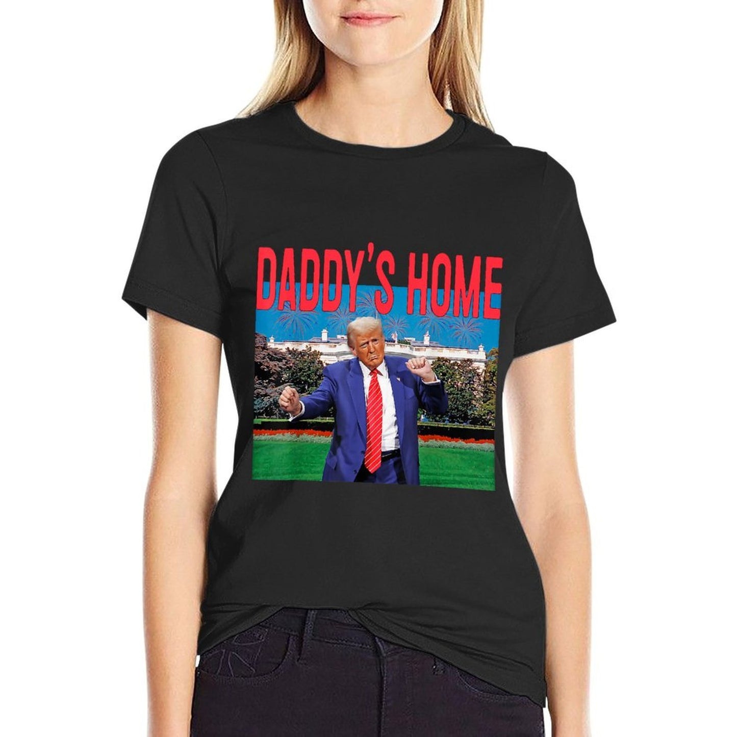 Daddy's Home Trump Pink Trump 2024 Take America Back  Tagless Design T-Shirt