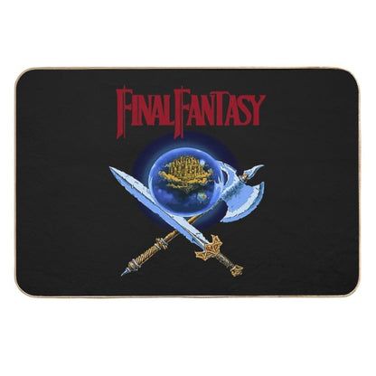 Final Fantasy NES Box Art Retro Video Game  Repositionable Bath Mat