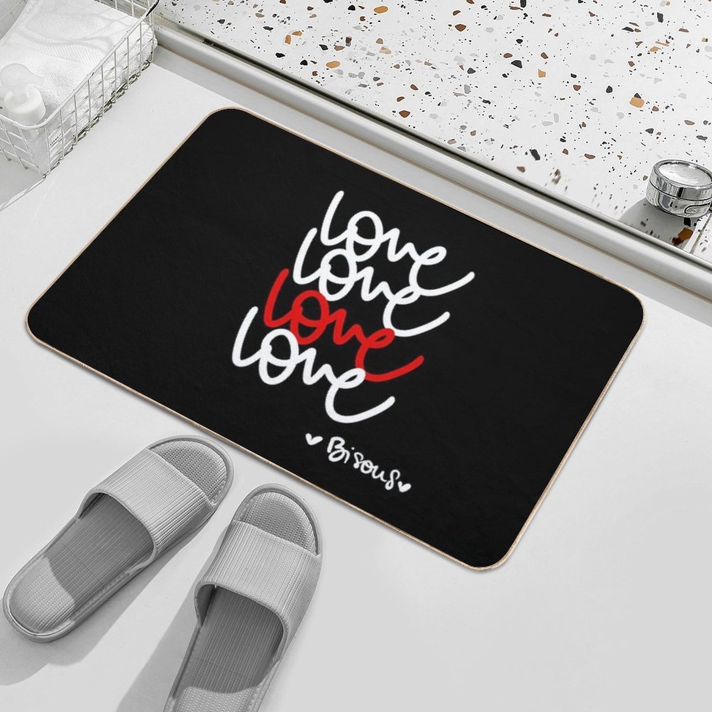 Love Love Love Kisses  Long-Lasting Bath Mat