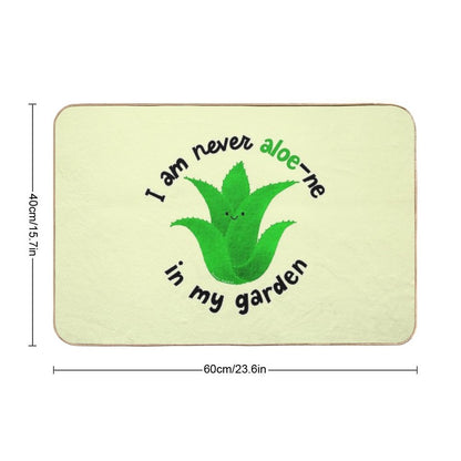 I Am Never Aloe Ne in My Garden - Punny Garden  Toxin-Free Bath Mat