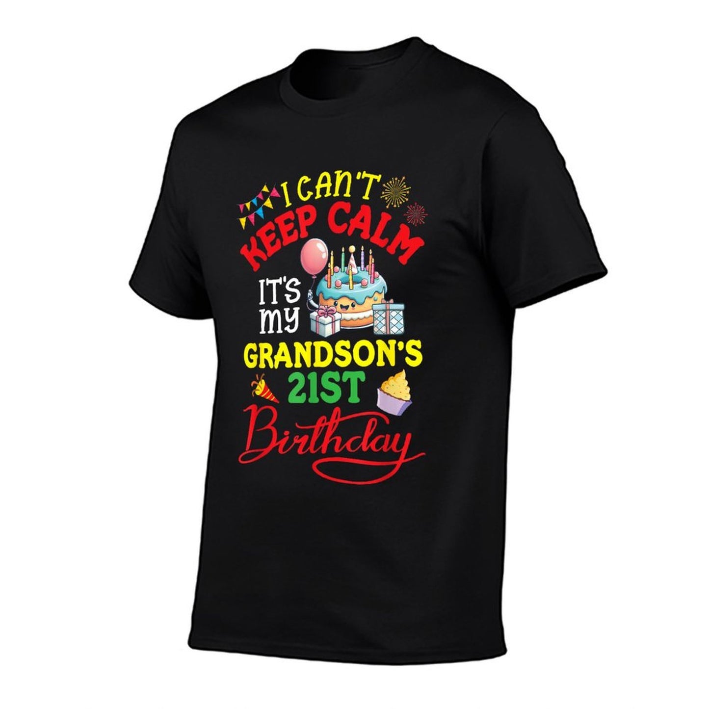 Papa Nana I Can't Keep Calm It's My Grandson's 21st Birthday  Odor-resistant T-Shirt