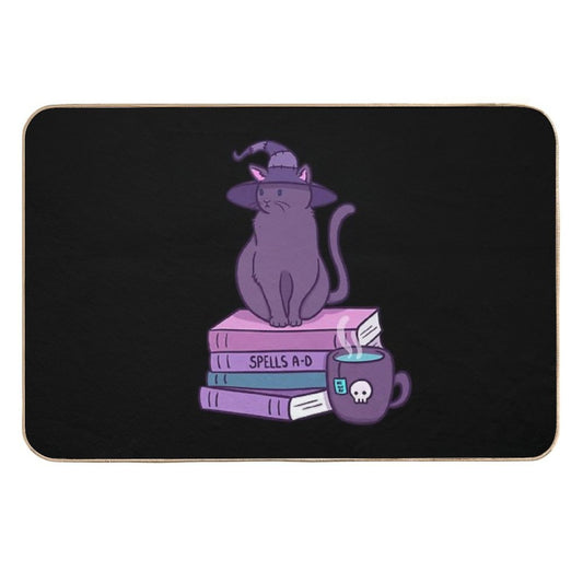 Feline Familiar  Black  Nikury  Anti-Trip Bath Mat