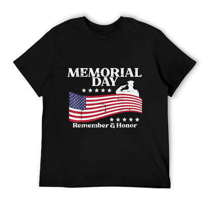 Memorial Day USA Remember Honor Patriot Men Women Kids Tagless Design T-Shirt