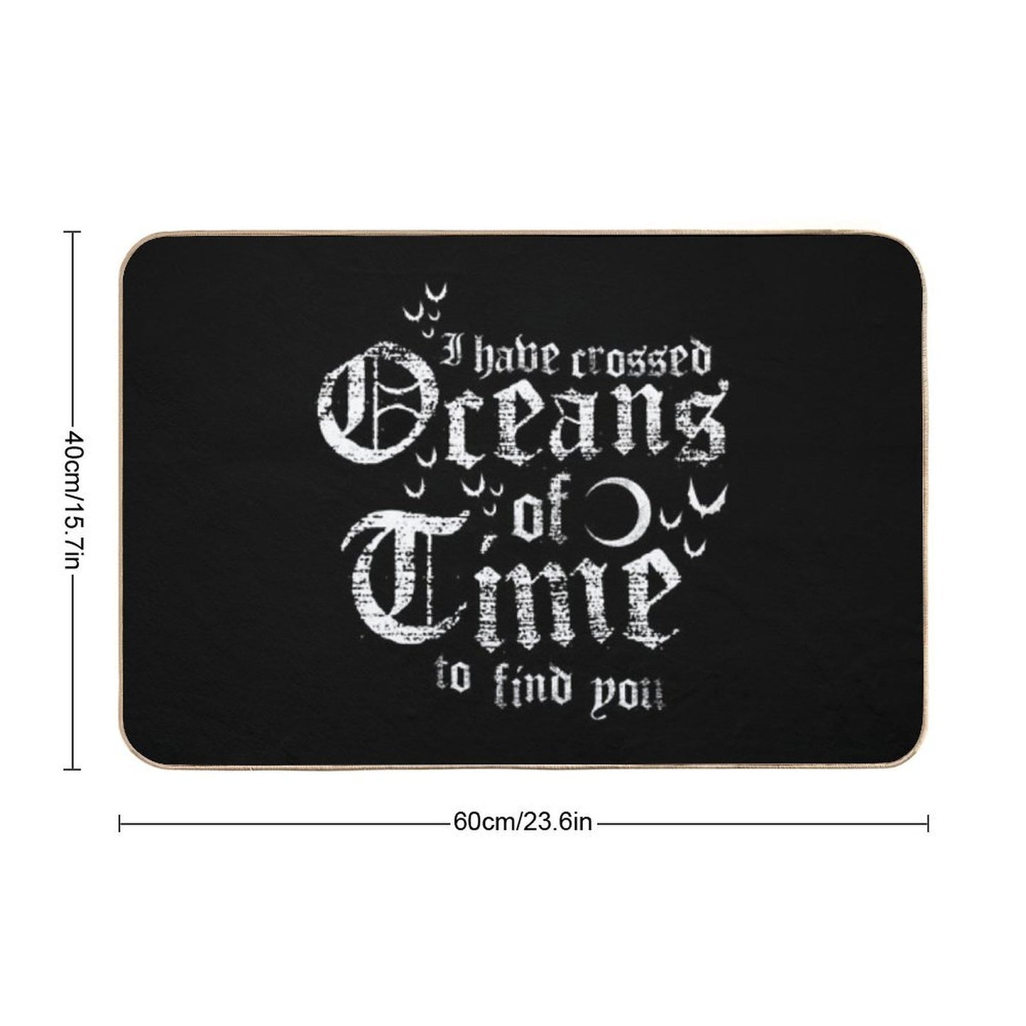 Oceans of Time - Vampire - Vintage Distressed Gothic Horror  Pet-Safe Bath Mat