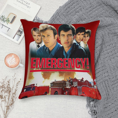 Retro Vintage 70s Medical Drama EMERGENCY! Tribute Soft Luxury Feel Throw Pillow