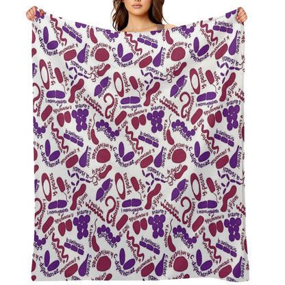 Gram Stain - Labeled Eco-conscious Throw Blanket
