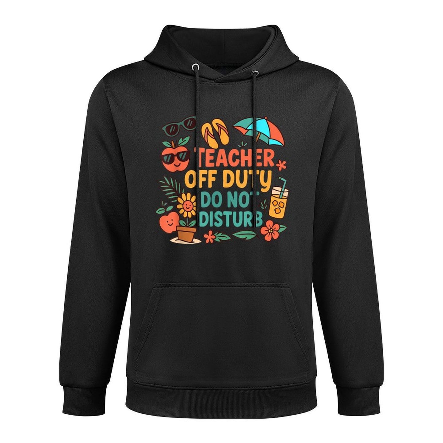 Teacher Off Duty Funny Summer Break for Teachers on Vacation Easy Care Hoodie