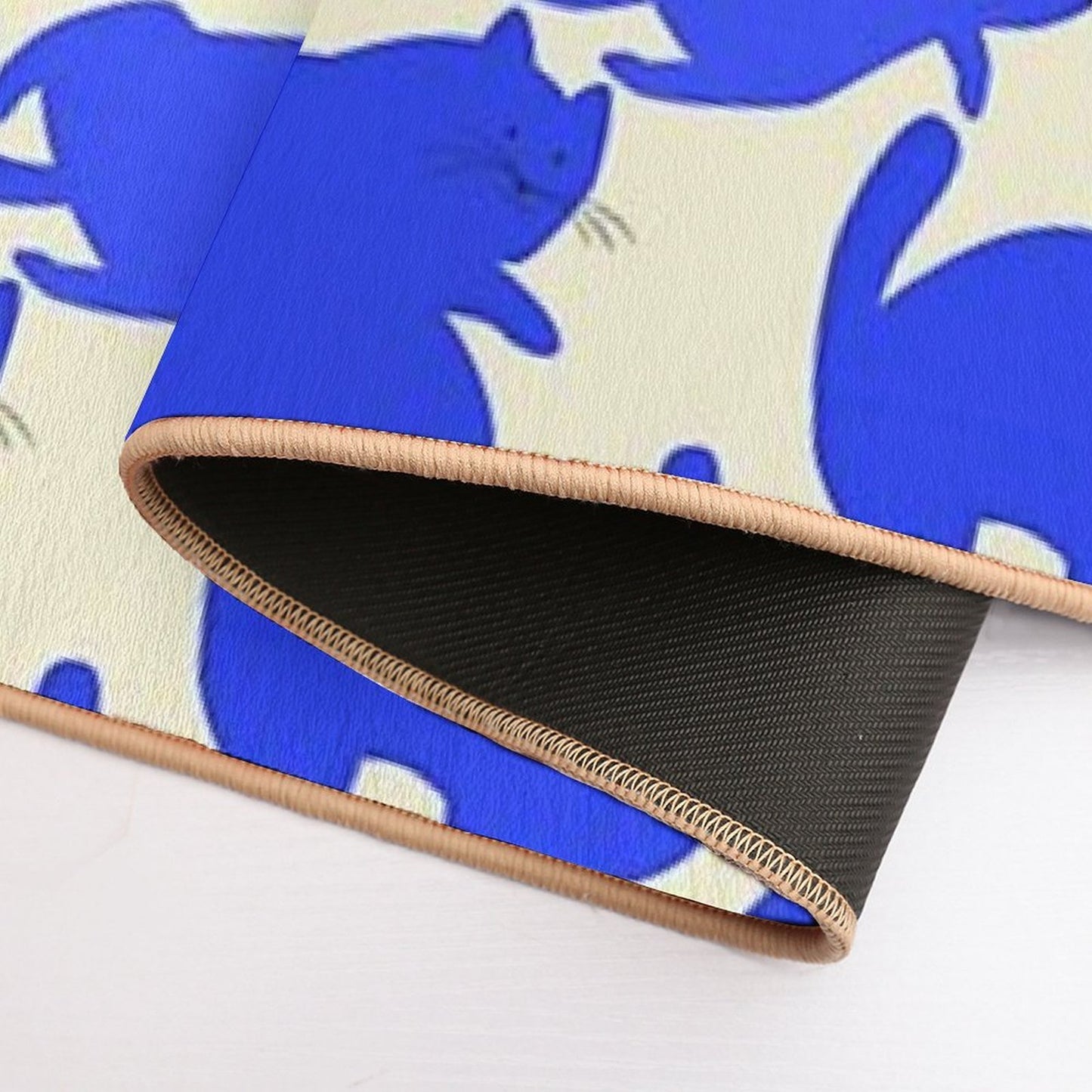 Blue Cats Pattern  Long-Lasting Bath Mat