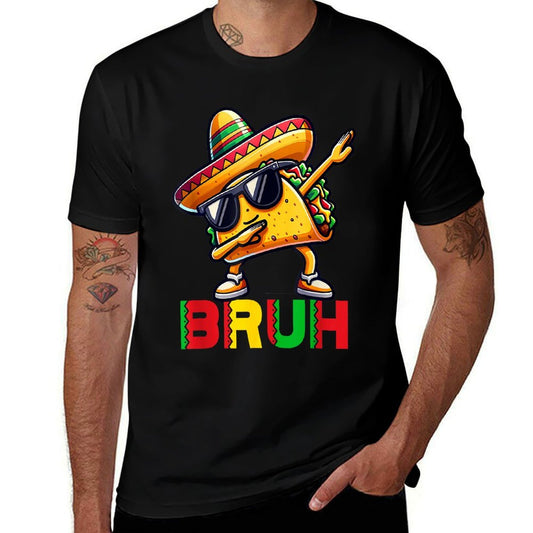 Mexican Food Dabbing Taco Bruh Cinco De Mayo Boys Girls  Quick-drying T-Shirt
